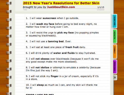2015 New Year’s Resolutions for Better Skin